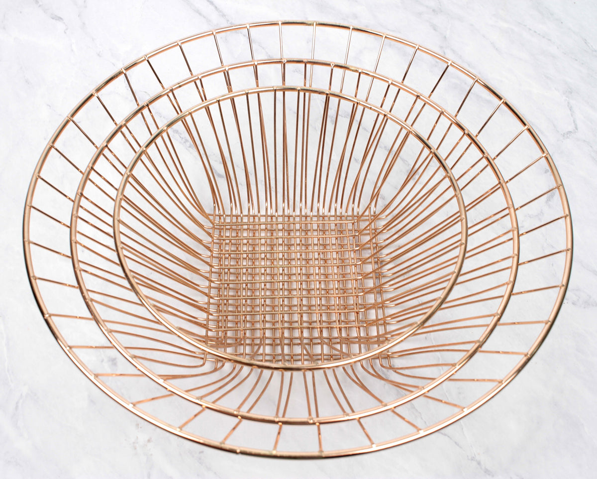 3-Tier Copper Wire Hanging Baskets W282